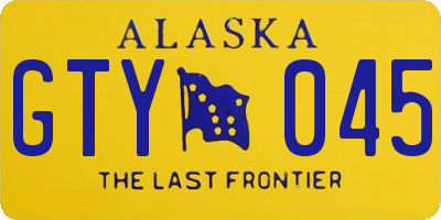AK license plate GTY045