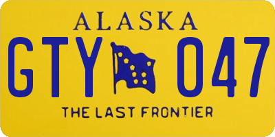 AK license plate GTY047