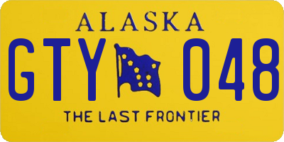 AK license plate GTY048