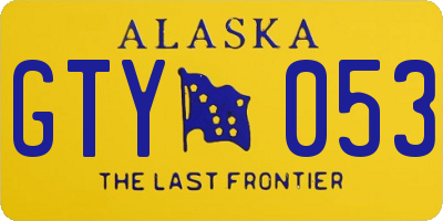 AK license plate GTY053