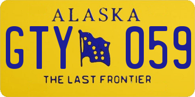 AK license plate GTY059