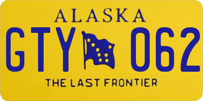 AK license plate GTY062