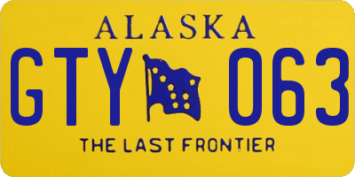 AK license plate GTY063