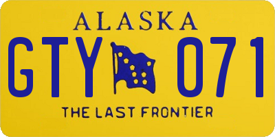 AK license plate GTY071