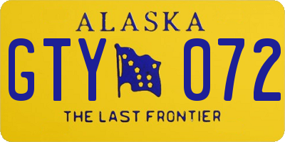 AK license plate GTY072