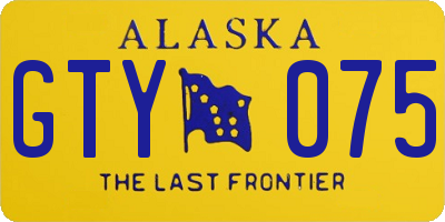 AK license plate GTY075