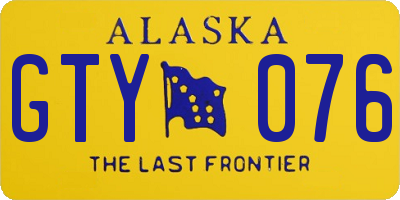 AK license plate GTY076