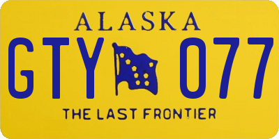 AK license plate GTY077