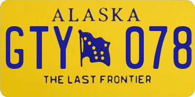 AK license plate GTY078