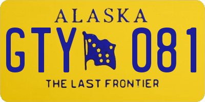 AK license plate GTY081