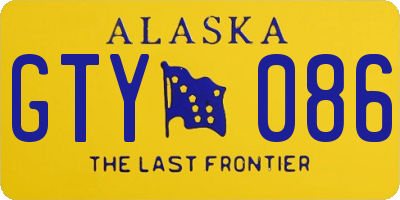 AK license plate GTY086