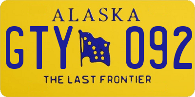 AK license plate GTY092