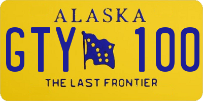 AK license plate GTY100