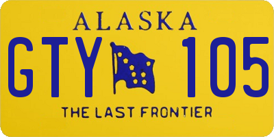 AK license plate GTY105