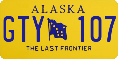 AK license plate GTY107