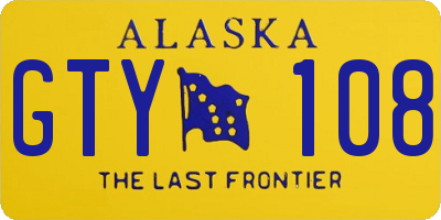 AK license plate GTY108