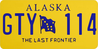 AK license plate GTY114