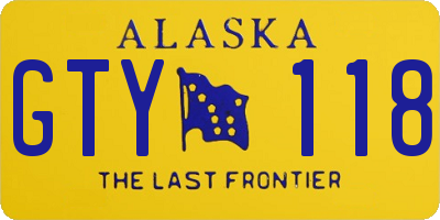 AK license plate GTY118