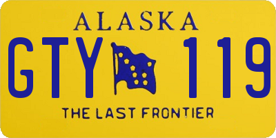 AK license plate GTY119