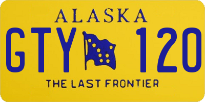 AK license plate GTY120