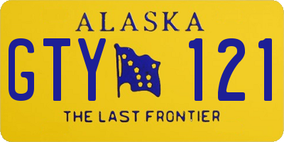 AK license plate GTY121