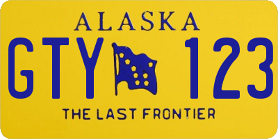 AK license plate GTY123