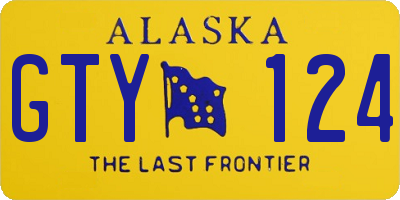 AK license plate GTY124