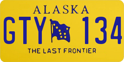 AK license plate GTY134