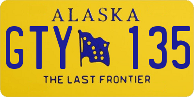 AK license plate GTY135