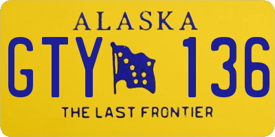 AK license plate GTY136