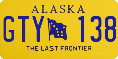 AK license plate GTY138