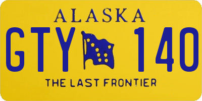 AK license plate GTY140