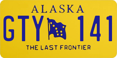 AK license plate GTY141
