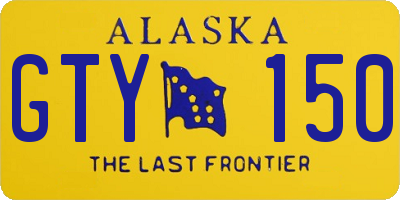 AK license plate GTY150