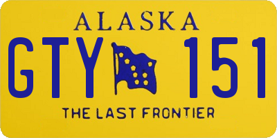 AK license plate GTY151
