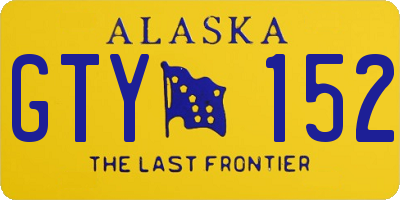 AK license plate GTY152