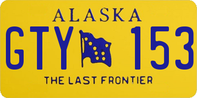 AK license plate GTY153