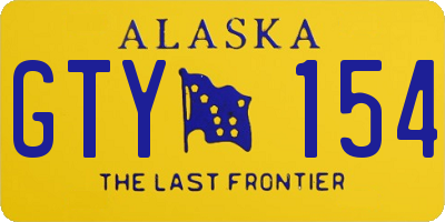 AK license plate GTY154