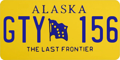 AK license plate GTY156