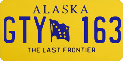 AK license plate GTY163
