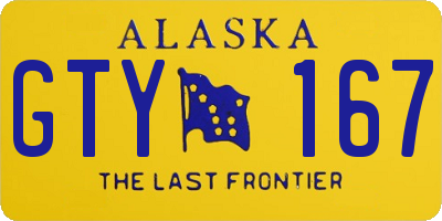 AK license plate GTY167