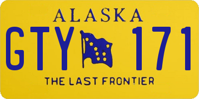AK license plate GTY171