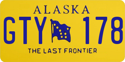 AK license plate GTY178