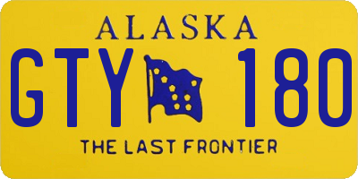 AK license plate GTY180