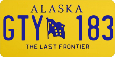 AK license plate GTY183
