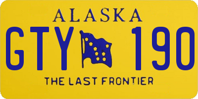 AK license plate GTY190