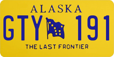 AK license plate GTY191