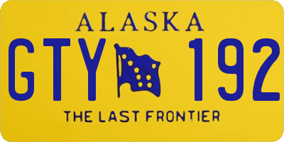 AK license plate GTY192