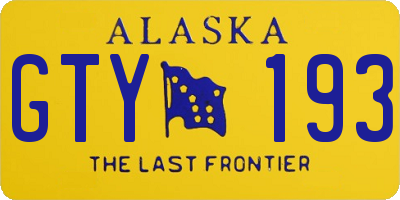 AK license plate GTY193
