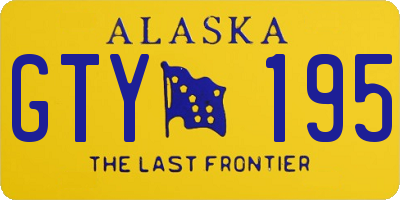 AK license plate GTY195